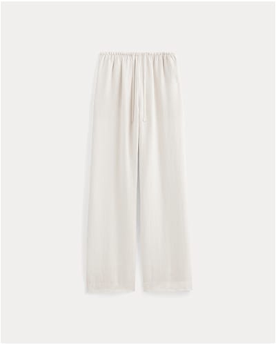[Image]The Drawstring Pant in Linen | Natural Chambray