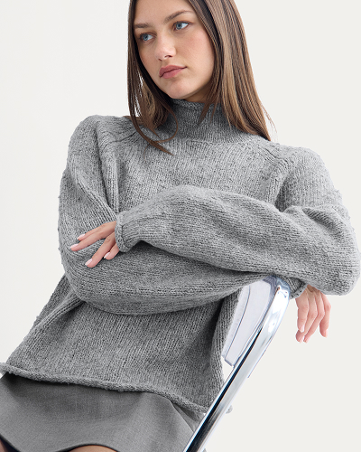 Image | Rollneck Sweater | Heather Grey/Twist