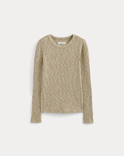 Image | The Cozy Rib Long-Sleeve Tee | Cornstalk / Bone Twist