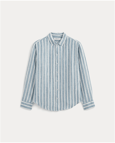 [Image] The Must-Have Shirt in Linen | Soft Cobalt/Bone