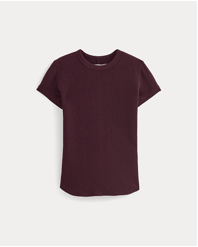 Image | Shrunken Tee in Cozy Waffle | Heathered Port Royale