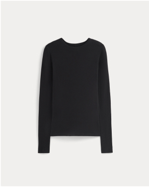 Image | Tissue Long-Sleeve Crew | Black