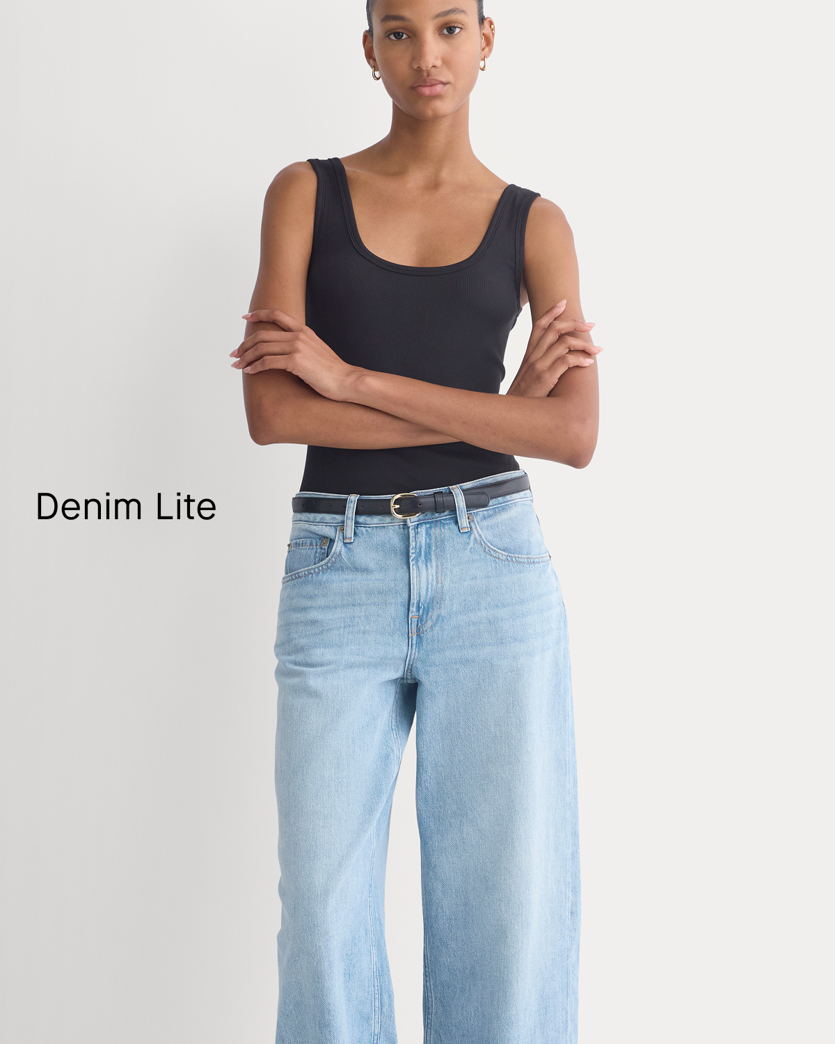 Image | Denim Lite | Loose Curve Jean | Light Indigo