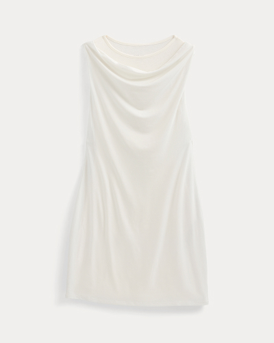 Image | Cowl Neck Mini Dress | Bone