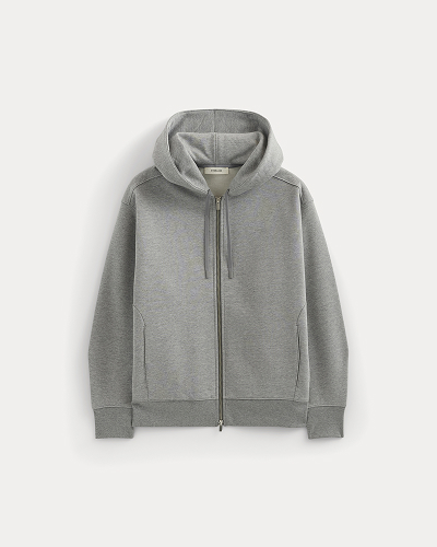 Image | Luxe Fleece Full-Zip Hoodie | Vintage Heather Grey