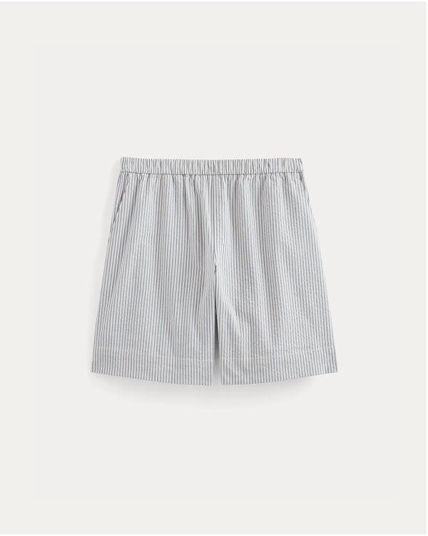 [Image]The Seersucker Pull-On Short | Dutch Blue/Natural