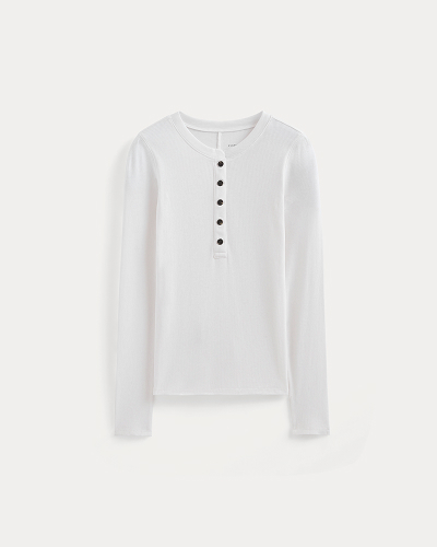 Image | The Luxe Rib Henley | White
