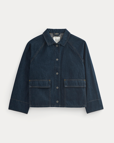 Image | Cropped Denim Jacket | Indigo