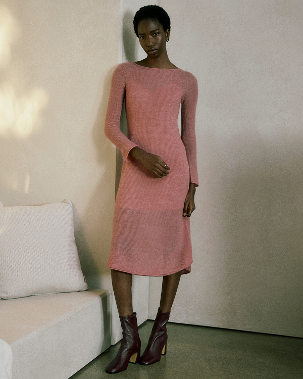 Image | The Air Alpaca™ Sweater Dress | Rose Dust