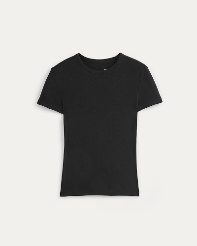 Image | Tissue Short-Sleeve Crew | Black