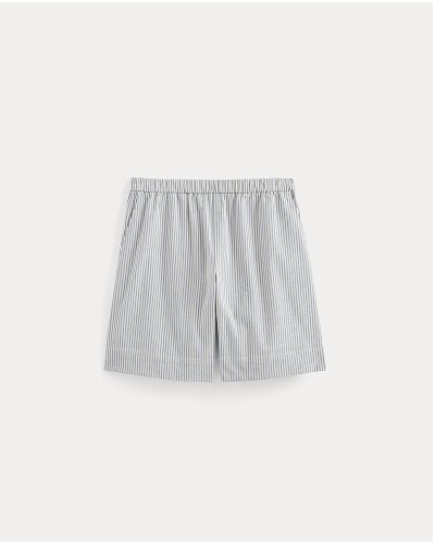 [Image]The Seersucker Pull-On Short | Dutch Blue/ Natural