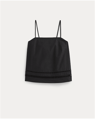 [Image]The Lace Trim Tank | Black