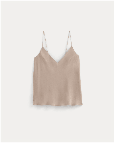 Image | The Tie Back Cami in Washable Silk | Burnt Sugar