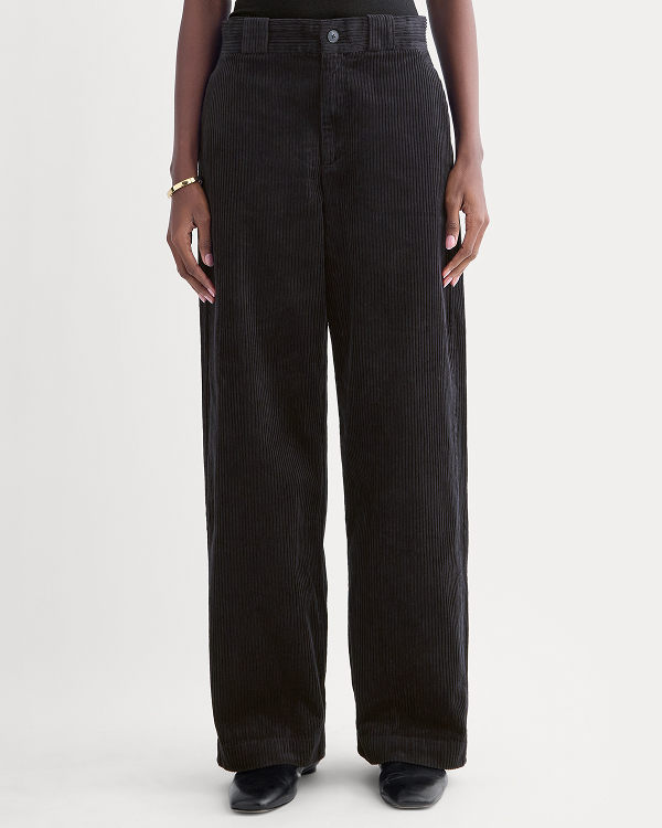 Image | Corduroy Wide-Leg Trouser  Black