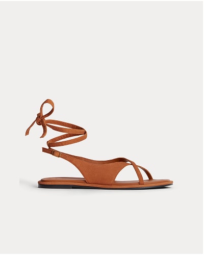 [Image]The Leather Crisscross Sandal | Cinnamon