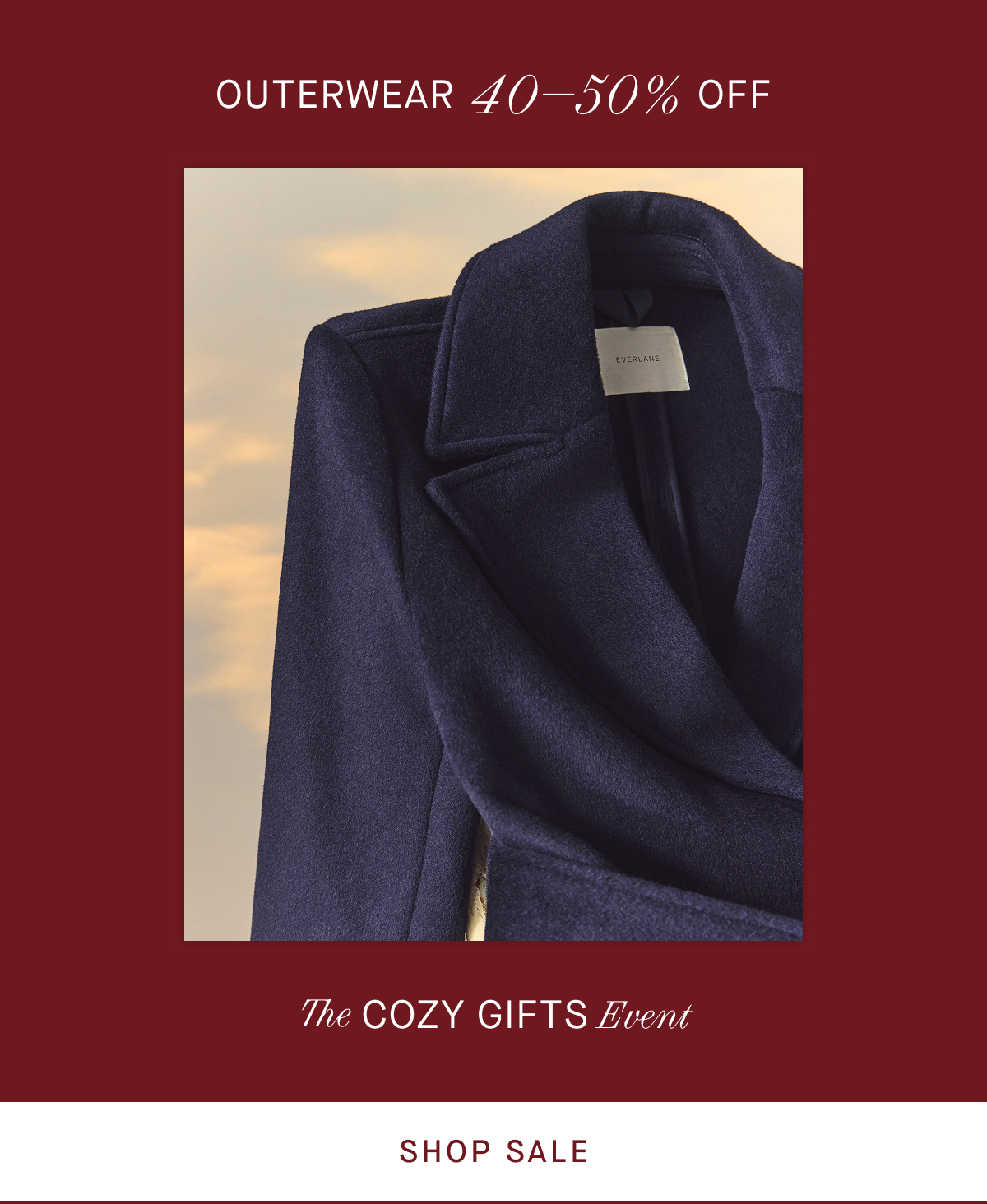 Image | Outerwear 40–50% Off | The Cozy Gifts Event | Shop Sale 