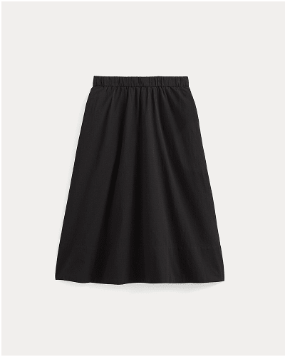 [Image]The Gauze Tiered Skirt | Black