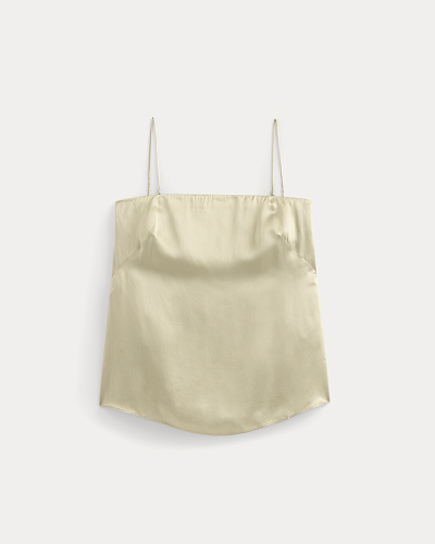 Image | Thin Strap Cami in Silk Charmeuse | Peyote