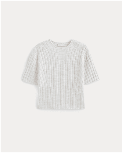 [Image]The Oversized Tee in Cotton Linen | White