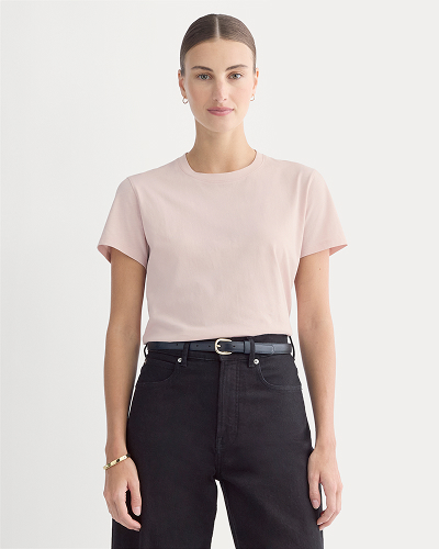 Image | The Box-Cut Tee in Essential Cotton | Soft Rose