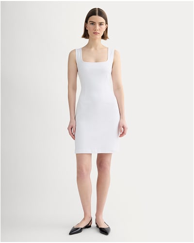 [Image] The Dream Square-Neck Dress | White