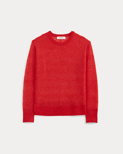 Image | The Air Alpaca™ Relaxed Crew Top | Fiery Red