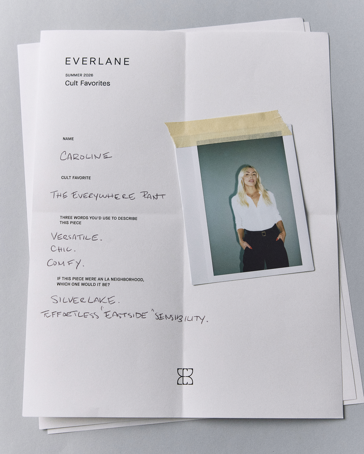  Image | @loveandloathingla polaroid | Survey Cult Favorites for Caroline Juen | Cult Favorite : The Everywhere Pant |  Versatile. Chic. Comfy. | Silverlake Effortless "Eastside" Sensibility