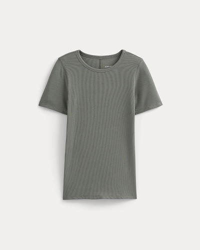 Image | The Luxe Rib Crew | Agave Green