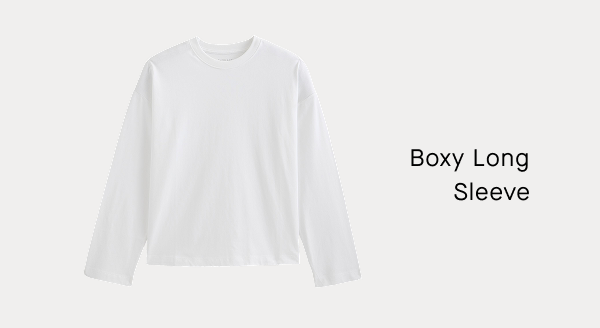 Image | Forever Jersey Boxy Long-Sleeve Crew | White