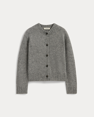 Image | The Crew Cardigan in Alpaca | Heather Stone Grey
