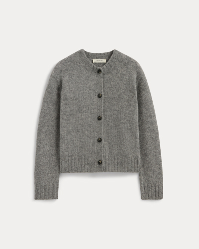 Image | The Crew Cardigan in Alpaca | Heather Stone Grey