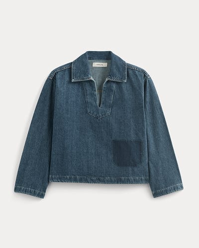 Image | The Cropped Denim Tunic | Tungsten Blue Stone