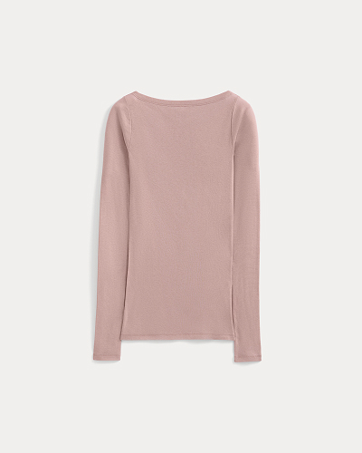 Image | Tissue Boatneck Top | Dusty Rose