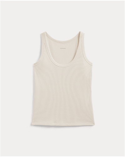Image | The Light Ribbed Cami in Ultrasoft Merino | Parchment