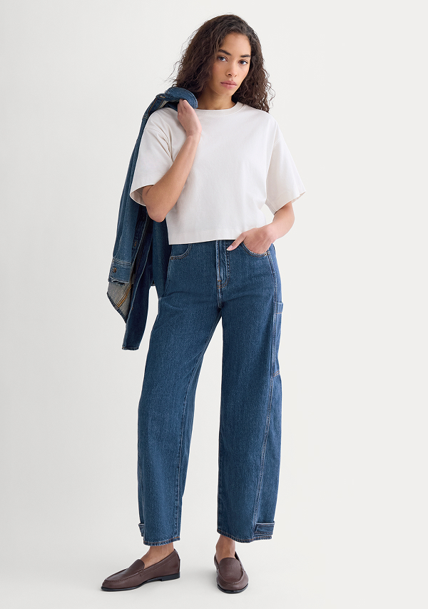 Image | Model in The Way-High® Utility Jean | Tungsten Blue Stone