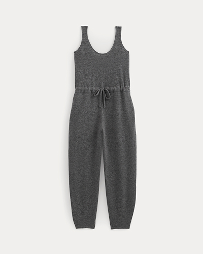Image | Cashmere Lounge Jumpsuit | Heather Charcoal