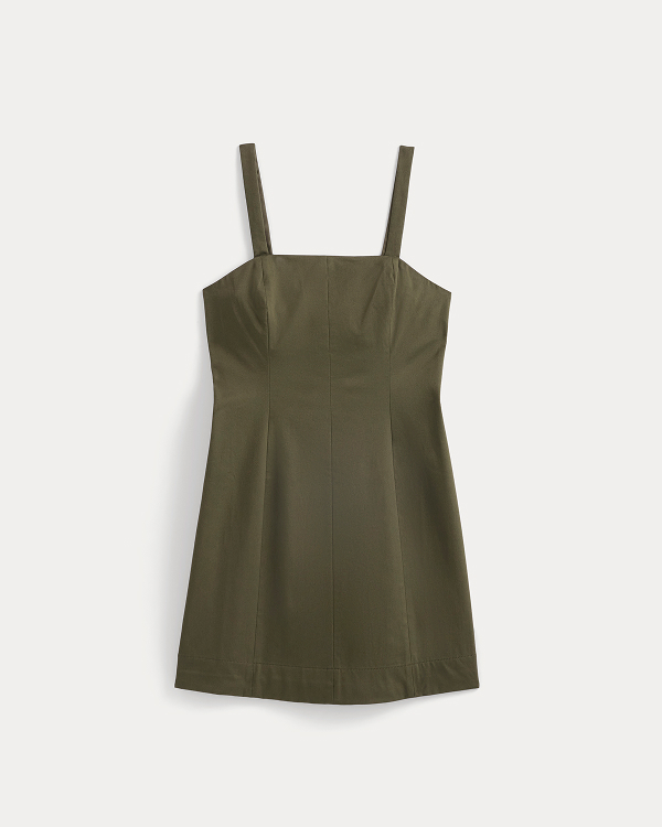 Image | Seamed Mini Dress | Olive Night