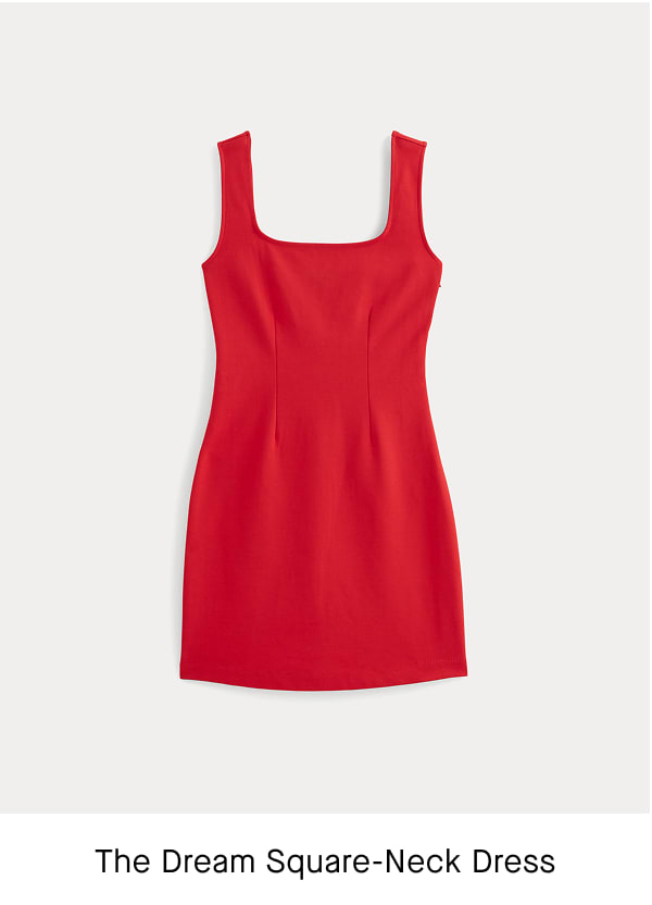 [Image]The Dream Square-Neck Dress | Classic Red