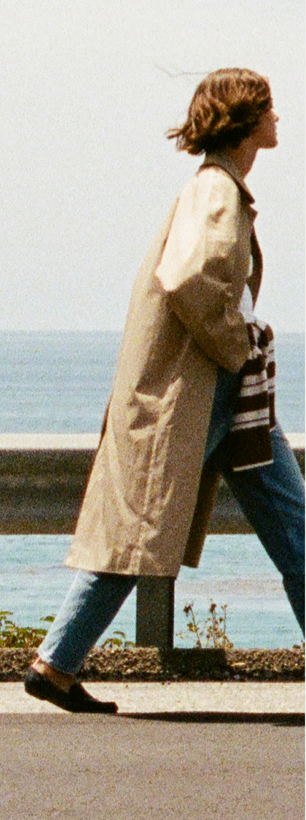 Editorial Image | Model wearing Oversized Mac Coat | Cornstalk