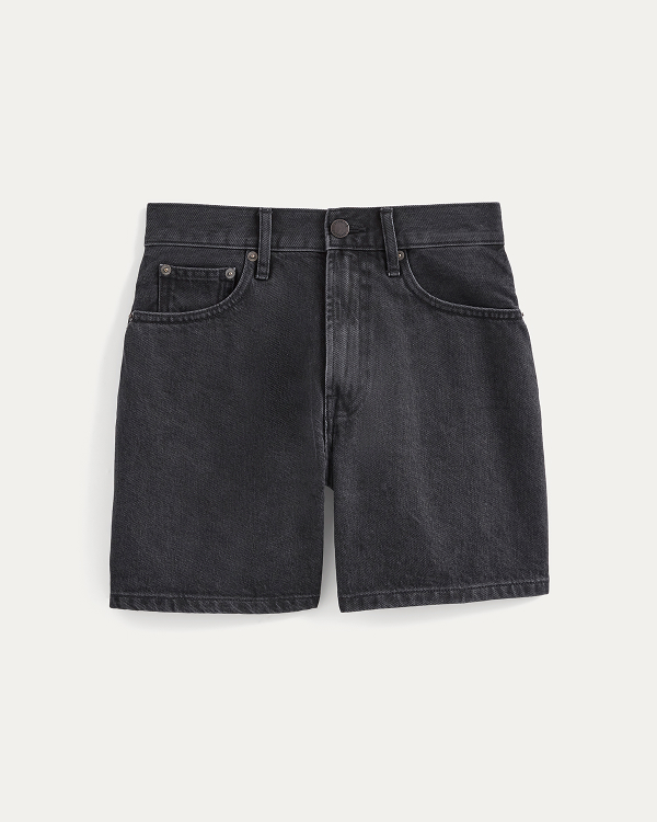 Image | Way-High® A-Line Denim Short | Washed Black