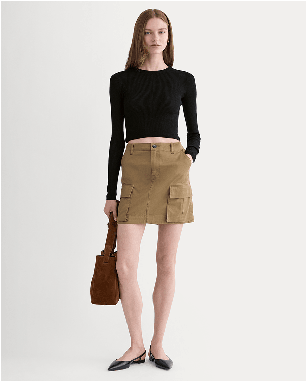 Image | The Cargo Mini Skirt | Soft Brown
