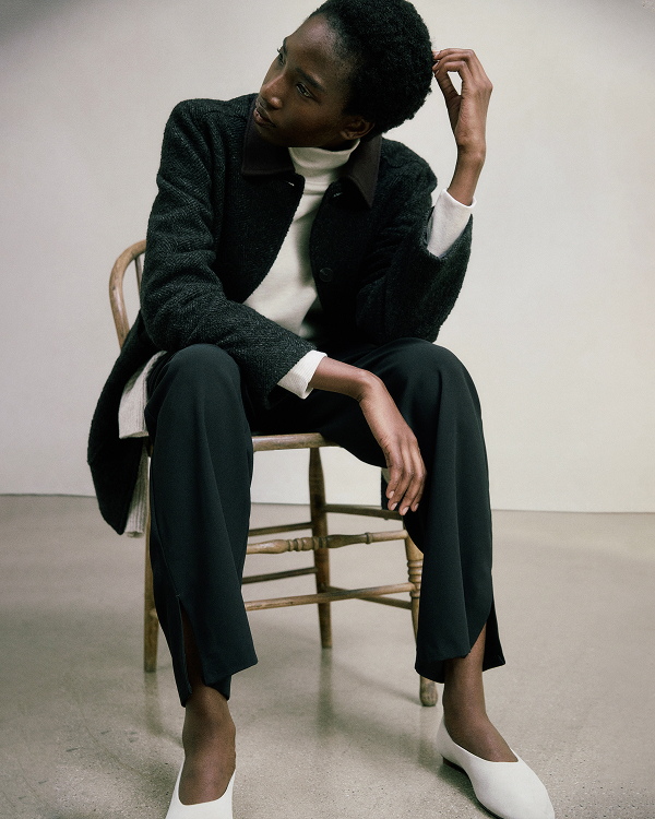 Image | Italian Car Coat | Carbone/Black