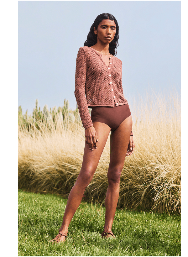 [Image]The Lace Knit Cardigan | Mocha