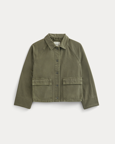 Image | Cropped Denim Jacket | Garment-Dyed Kalamata