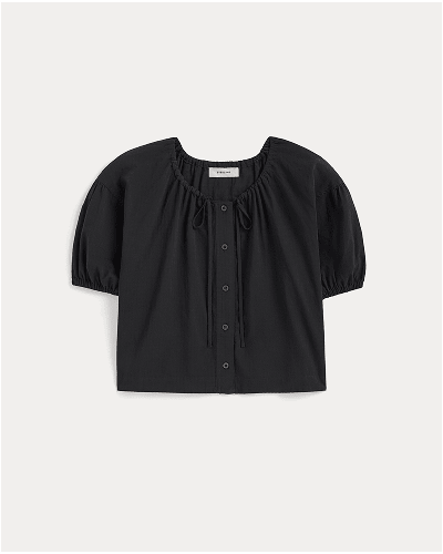 [Image]The Gauze Button-Up | Black