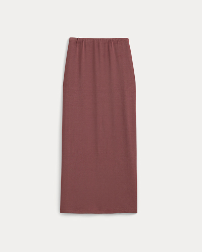 Image | Maxi Skirt in Butterknit | Henna Red