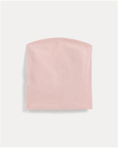[Image]The Seersucker Tube Top | Soft Orange