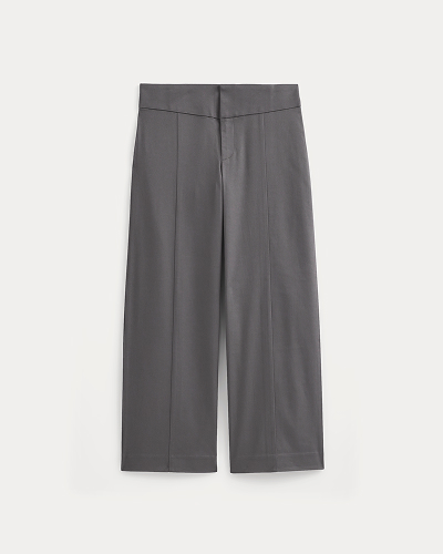 Image | Tailored Drape Seam Pant | Charcoal Grey