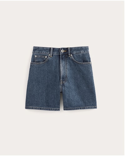 [Image]The A-Line Denim Short | Ocean