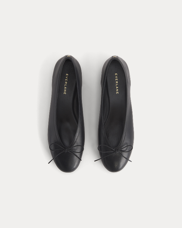 Image | Made in Italy Ballet Flat | Black Leather 